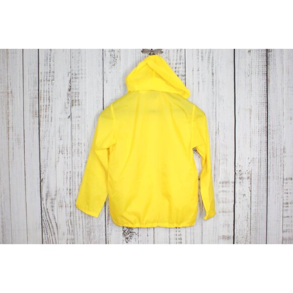 Vtg LL Bean Aspen Anorak Foldable Hiking Backpacking Yellow Rain Coat Jacket M - Picture 6 of 13
